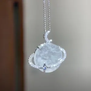 Wholesale Diamond Lunar Silver Necklaces