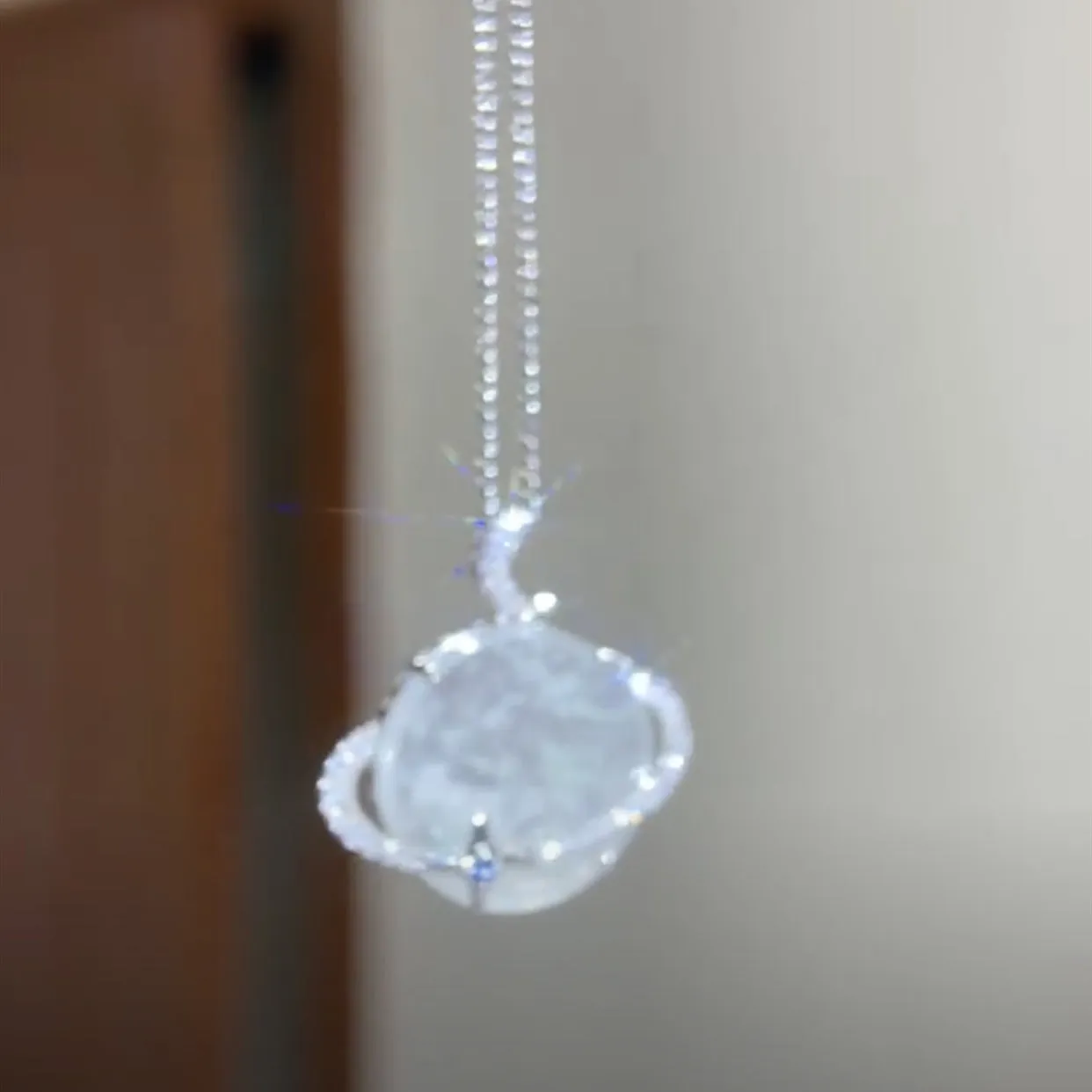 Wholesale Diamond Lunar Silver Necklaces