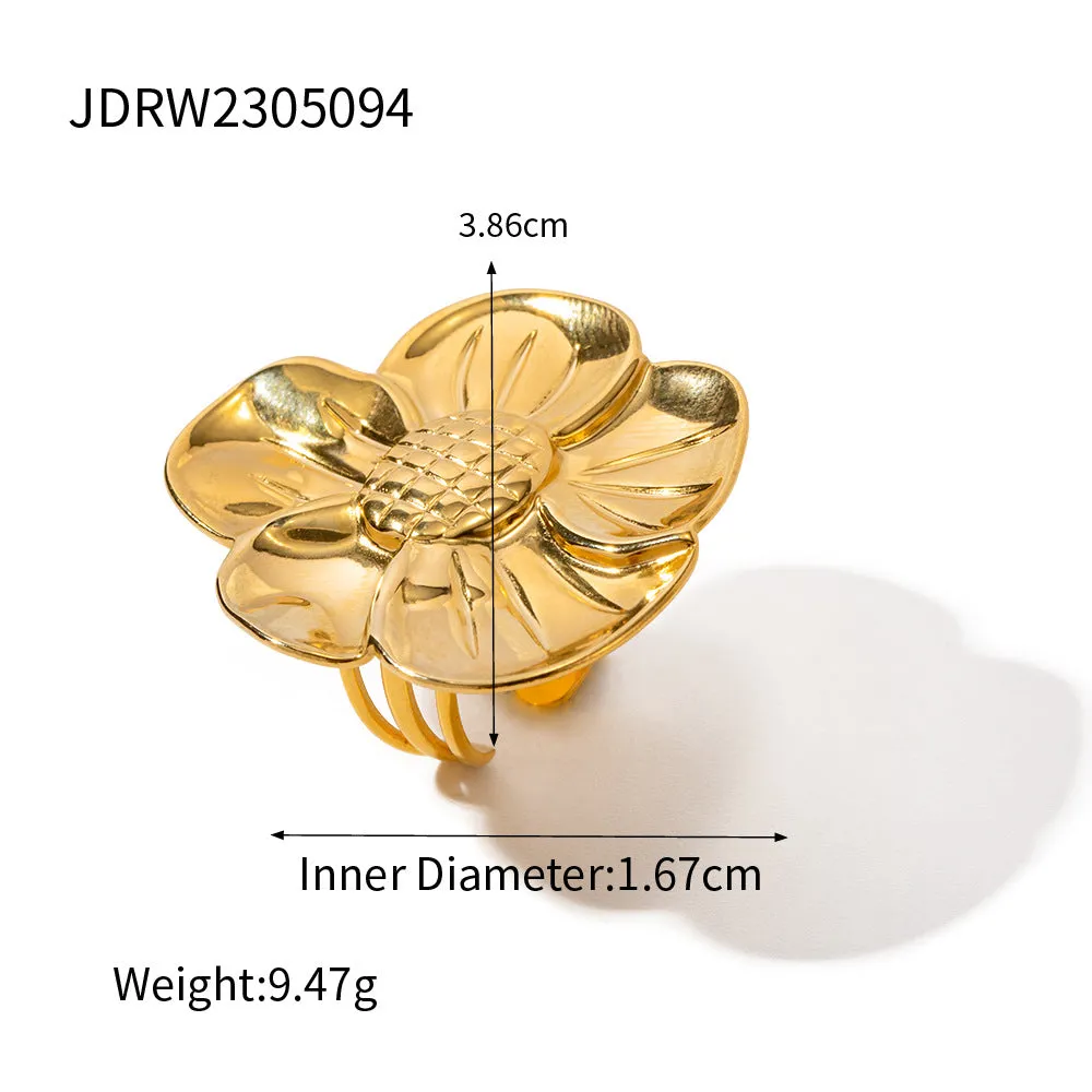 Wholesale Flower Sunflower Stainless Steel Necklaces