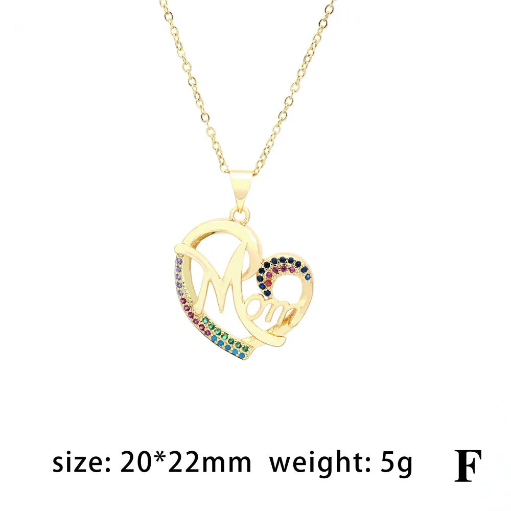 Wholesale Heart Letter Gold Plated Necklaces