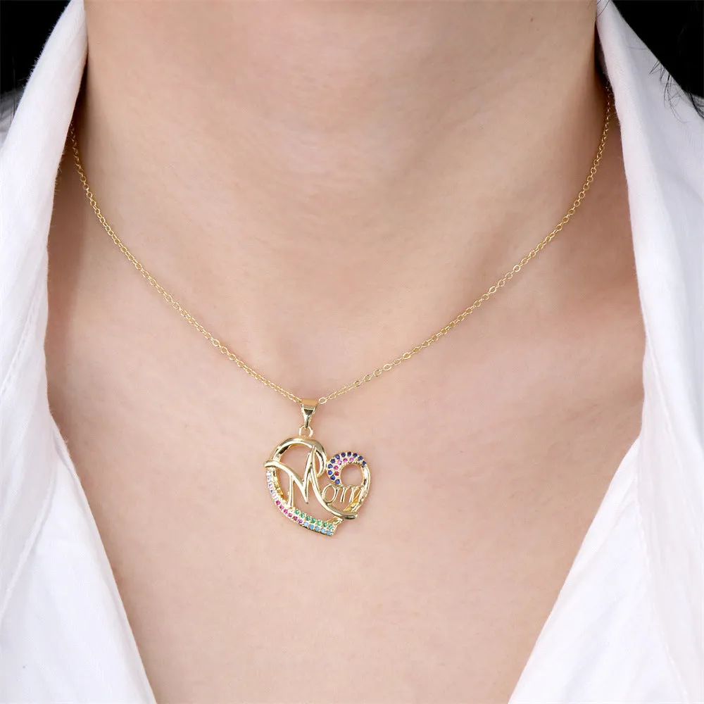 Wholesale Heart Letter Gold Plated Necklaces