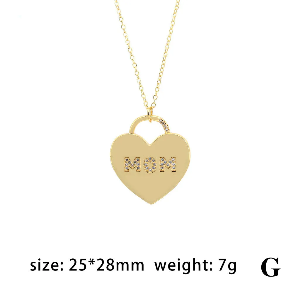 Wholesale Heart Letter Gold Plated Necklaces