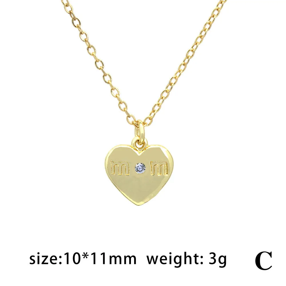 Wholesale Heart Letter Gold Plated Necklaces