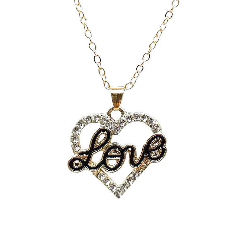 Wholesale Love Heart Pendants Alloy Necklaces