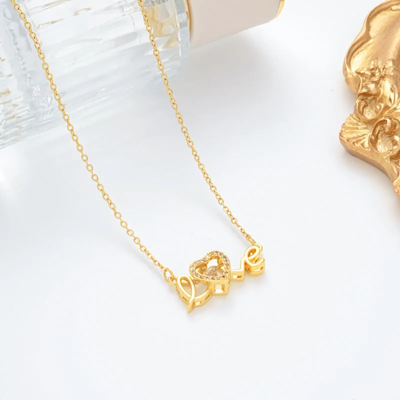 Wholesale LOVE Titanium Steel Necklaces