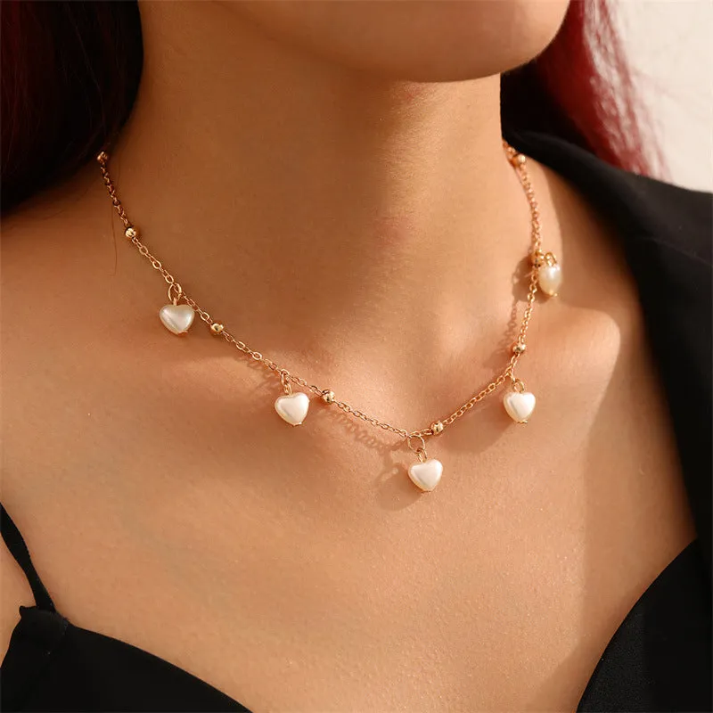 Wholesale Resin Bow Flower Love Pentagram Necklace