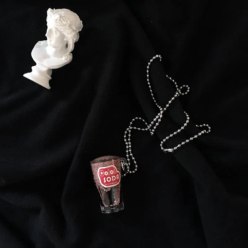 Wholesale Resin Handmade Fried Chicken Wings Necklace Simulation Grilled Necklace