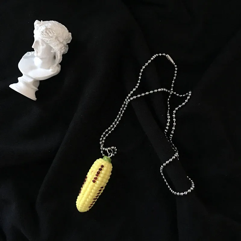 Wholesale Resin Handmade Fried Chicken Wings Necklace Simulation Grilled Necklace