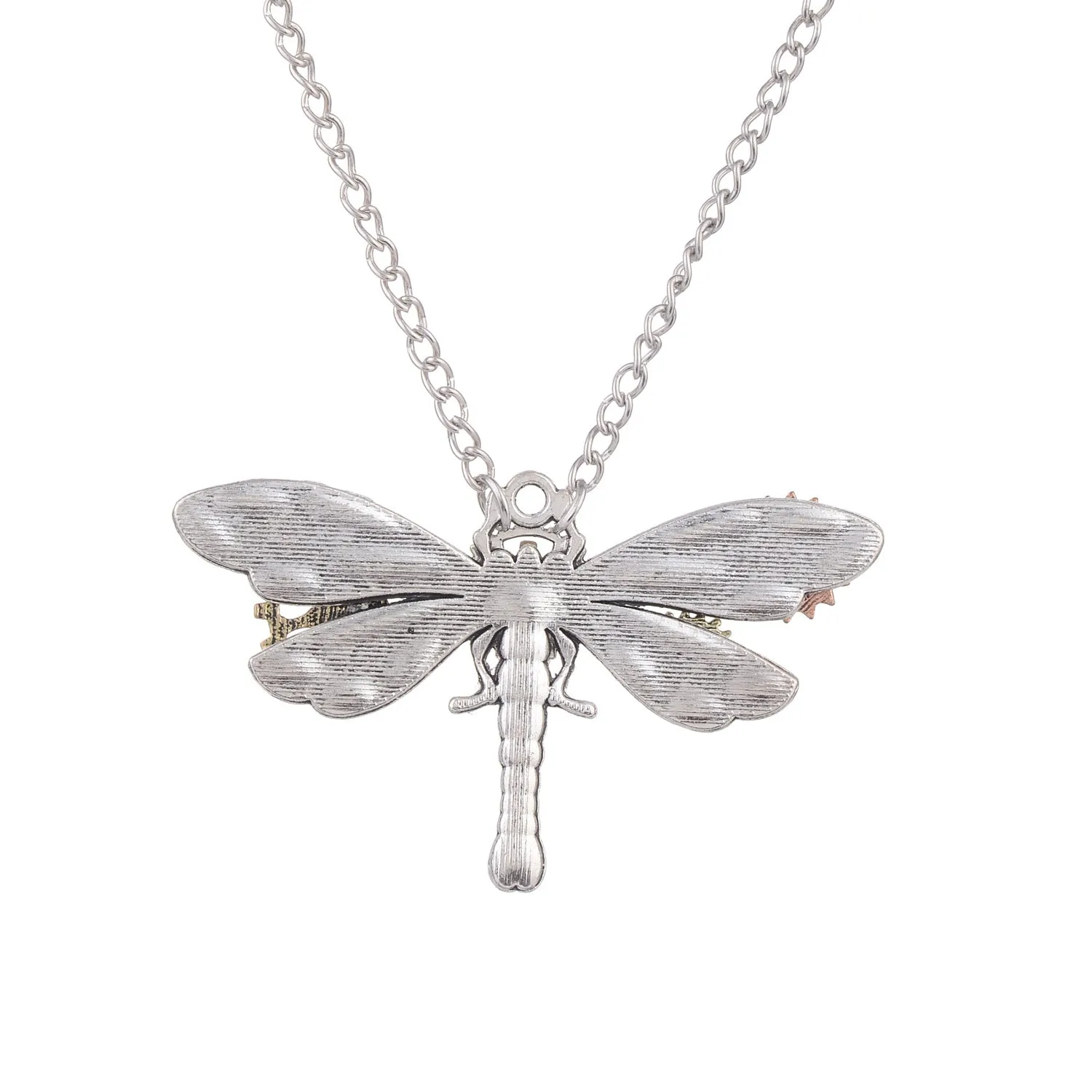 Wholesale Steampunk Dragonfly Gear Type Necklaces